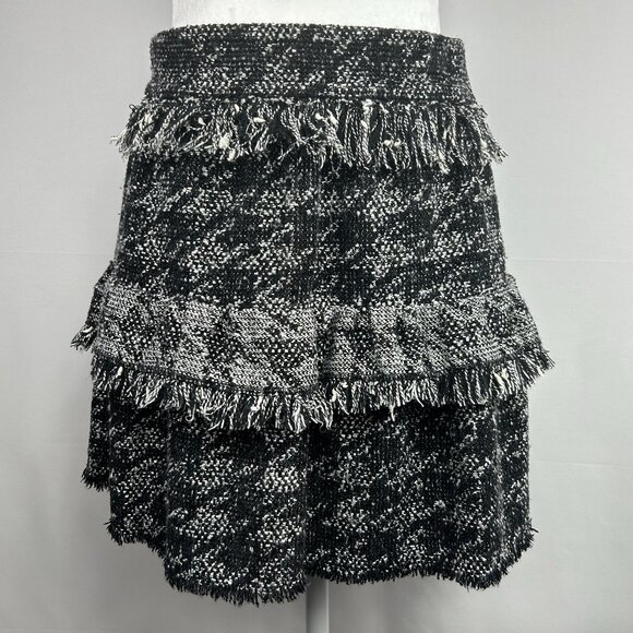 Zara tweed black & white mini skirt preppy chic - Size Small - Picture 1 of 6